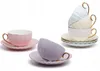 Porcelain Purple Cup 220ml Gold Edge Cadeau voor Productafbeelding-voorbeeld 5