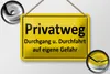 Blechschild  Hinweis 18x12cm Privatweg gelbes Produktbild-Vorschau 2
