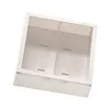 A white display case with two compartments and a clear top, shown at an angle against a white background. Podgląd zdjęcia produktu