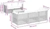 vidaXL 6-tlg. Garten-Sofagarnitur mit Kissen Grau Poly Produktbild-Vorschau 8
