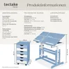 tectake® Schreibtisch und Rollcontainer mit 6 Schubladen Produktbild-Vorschau 6