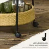 Outsunny, vozík na obsluhu, ratanový zahradní vozík, vozík Náhled obrázku produktu 4