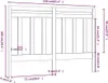 vidaXL Kopfteil Grau 156x4x100 cm Massivholz Kiefer Produktbild-Vorschau 5