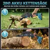 Mini Kettensäge mit 2 Akku,4000mAh/21V Kleine Kettensäge Produktbild-Vorschau 4