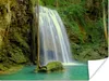 MuchoWow® Poster Ein Wasserfall an einem See im Produktbild-Vorschau 1