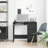 vidaXL Schreibtisch Schwarz 90x45x76 cm Holzwerkstoff Produktbild-Vorschau 2