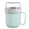 Mug à céréales à emp., partie sup., 2 comp., 500+200ml, bl. Voir les images du produit 1
