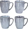 Steingut Becher 4er Set 300ml Tasse Grau Kaffeetasse Modern Produktbild-Vorschau 1