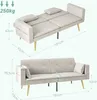 Sofa rozkładana HOMCOM, sofa rozkładana z regulowanym Podgląd zdjęcia produktu 3