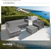 Salon bas de jardin MILAN 5 places - gris Voir les images du produit 4