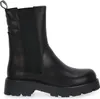 A black leather Chelsea boot with a thick sole, shown from the side. Anteprima dell’immagine prodotto