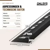 Dalsys 5x Fliesenschiene Eckprofil 2,5m x 10mm Schwarz Alu Produktbild-Vorschau 2
