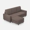 3-Sitzer Sofa mit Pouf, 208 cm, Stoff, Wohnzimmer, Sakar Produktbild-Vorschau 4