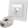 hb-digital Netzwerkdose 1 Port mit 1 x Keystone Modul CAT 7 Produktbild-Vorschau 1