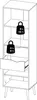 Calicosy - Scaffale 2 cassetti, 1 anta bianco e rovere Anteprima dell’immagine prodotto 10