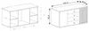 Sideboard - 142x85 cm - Artisan Eiche - Lamellen Optik - Produktbild-Vorschau 7