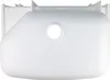 A white plastic sink basin with a circular opening in the center. Produktbild-Vorschau