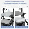 ELONEO 2in1 Rollstuhl Rollator faltbar und leicht mit Sitz, Produktbild-Vorschau 4