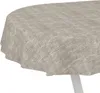Tischdecke Melliert Grau Oval 200x140cm Schnittkante Produktbild-Vorschau 1