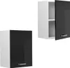 Hängeschrank Vicco R-Line Schwarz Hochglanz 45 cm mit Tür, Produktbild-Vorschau 6