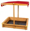 tectake® Sandkasten Emilia 120 x 120 x 120 cm Produktbild-Vorschau 2