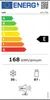 An energy efficiency label for a refrigerator. Produktbild-Vorschau