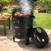 Izrielar 3 in 1 Smoker Räuchertonne  Ø 40 cm Räucherofen Produktbild-Vorschau 14