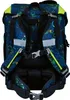 The back view of a child's school backpack with straps and buckles. Produktbild-Vorschau