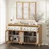 Sideboard mit 4 Türen und 2 Schubladen, mit Geschnitzten Produktbild-Vorschau 2