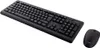 A black wireless keyboard and mouse set on a white background. Produktbild-Vorschau