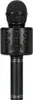 A black wireless karaoke microphone with controls on the body. Produktbild-Vorschau