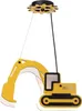 ACA Lighting detské závesné svietidlo 1XE14 žlté MDF Náhľad obrázku produktu 1