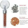 A close-up diagram of a shower head with magnified views of its internal components and descriptive text. Anteprima dell’immagine prodotto