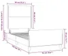 vidaXL Bettgestell ohne Matratze Blau 90x190 cm Stoff Produktbild-Vorschau 6