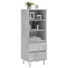 Highboard Betongrau 40x36x110 cm Holzwerkstoff Produktbild-Vorschau 3