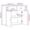 vidaXL Kredens biały 79x38x80 cm Materiał drewnopochodny Podgląd zdjęcia produktu 8