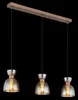 Globo Lighting Hängeleuchte Metall kaffeefarben matt, Glas Produktbild-Vorschau 5