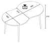 VCM Couchtisch, Beistelltisch im Retro-Design, 90 x 50 cm, Produktbild-Vorschau 4