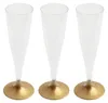 Champagnerglaser - 10x - Kunststoff - 140 ml - gold - Produktbild-Vorschau 1