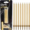 Candele di compleanno oro con basi lunghezza 10 cm - 8 pz Anteprima dell’immagine prodotto 7