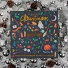 A Harry Potter themed advent calendar is displayed on a surface decorated with silver Christmas ornaments and pinecones. Voir les images du produit