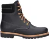 A black leather boot with brown laces and stitching, shown from the side against a white background. Anteprima dell’immagine prodotto