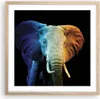 Gerahmtes Poster - Rahmen in heller Eiche - Bunt Elefant Produktbild-Vorschau 1