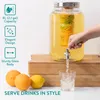 Navaris Getränkespender 8 Liter aus Glas - mit Zapfhahn und Produktbild-Vorschau 2