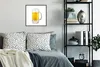 MuchoWow® Gerahmtes Poster Krug mit Bier auf weißem Produktbild-Vorschau 2