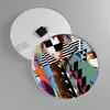 Wanduhr - Rund - Glasuhr - Abstraktion modern - 40x40cm - Produktbild-Vorschau 2