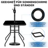 Yaheetech Gartentisch Bistrotisch mit Schirmloch, aus Glas Produktbild-Vorschau 5