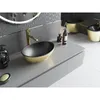 Mexen Elza Aufsatzwaschbecken 40 x 33 cm, Schwarz matt/gold Produktbild-Vorschau 2