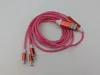 Câble de recharge USB LED 3 en 1, rouge lumineux, Micro Voir les images du produit 2