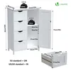 VOUNOT® Armoire de salle de bain avec 4 tiroirs & 1 porte Voir les images du produit 4